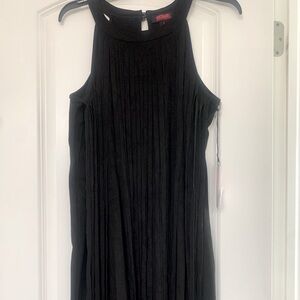 Black Sleeveless Fringe Dress